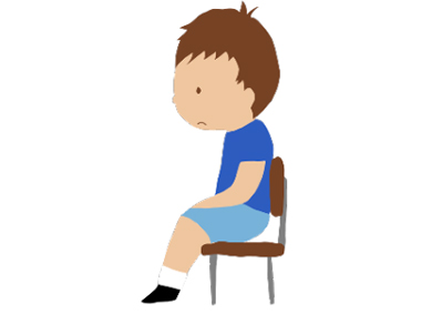 姿勢が悪い